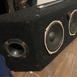 Black Dual Speaker Box for Car Audio